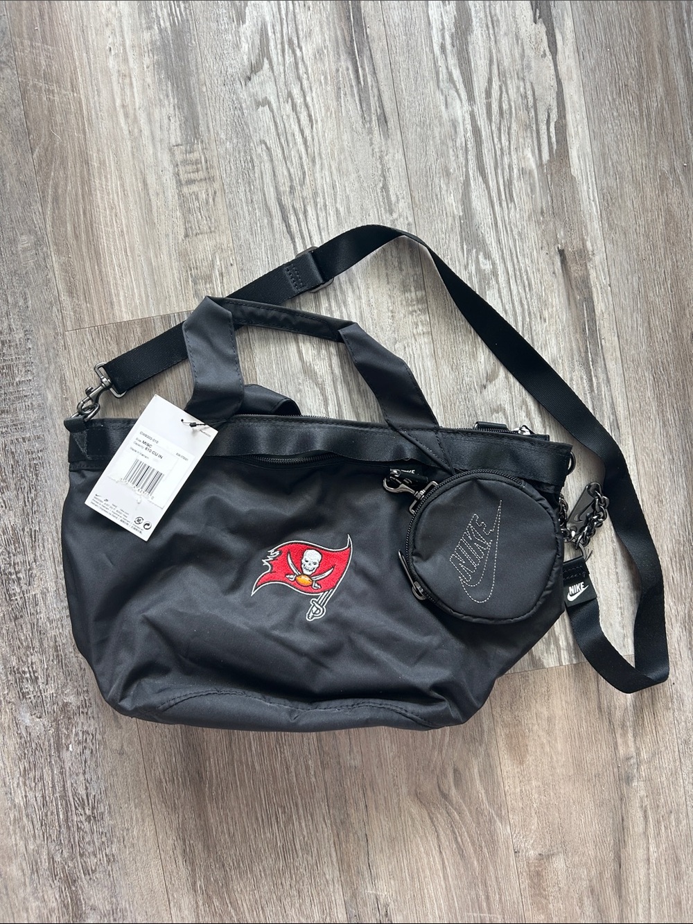 Nike Futura Luxe Tote 10L with customized original Buccaneers logo